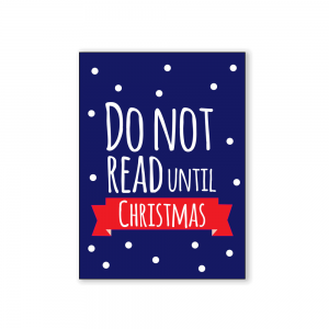 Do not read until christmas Postcard
